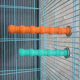 Litewoo Bird Perch Stand Paw Beak Grinding Stick Grit Perches for Parrot Budgies Parakeet Cockatiels Conure Finch Cage Accessories Random Color Shape B（7.09inch/18cm）