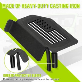 BORDAN Front Foot Pegs for Jeep Wrangler JK JKU JL JLU JT Gladiator 2007-2024, Flag Style, Comfortable 120 Degree Angle Design