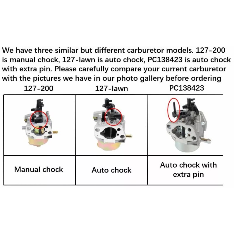 Pro Chaser Carburetor for Titan TAC-2T 8 Gallon Air Compressor
