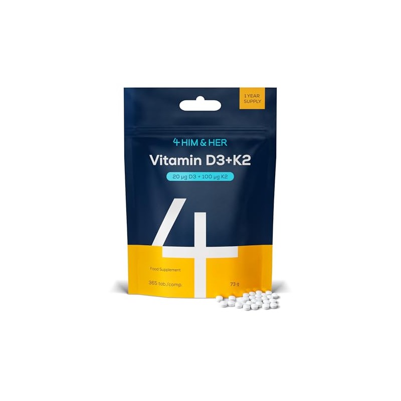 Vitamin D3 K2 Tablets (800 IU + 100µg MK7) –