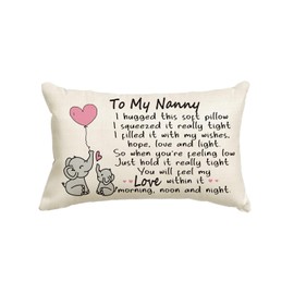 Artoid Mode Nanny Gifts Reminder Nanny Cushion Cover, 30x50 cm Decorative Thanksgiving Mother's Day Birthday Throw Pillow Cover Case Decor
