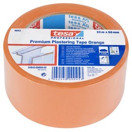 tesa 4843 Outdoor Rough Surface Masking Tape, 2 Weeks Residue Free Removal, 50 mm x 33 m
