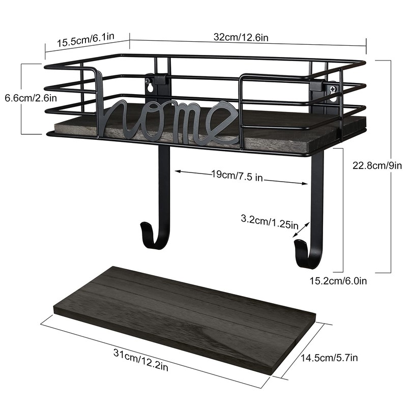 TJ.MOREE Ironing Board Hanger Wall Mount- Laundry Room Decor- Iron
