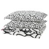 Ikea Sotronn Full/Queen Duvet Cover + 2 Pillowcases, white/black/pa