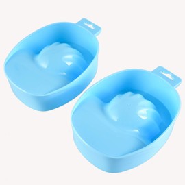 AQUEENLY Manicure Bowl, Nail Soaking Tray Bowl for Art, Polishing, Remover, Treatment - Manicure Spa Tool (2 Pcs)