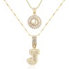 Suiknotgap Letter Necklace 14K Gold Plated, 2 Initial Pendant Necklaces