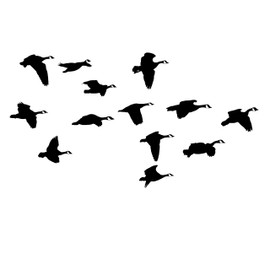 Mess of Geese Going by Sticker Goose Decal goose decals for trailer 2028 by Waterfowldecals (Medium, Black)