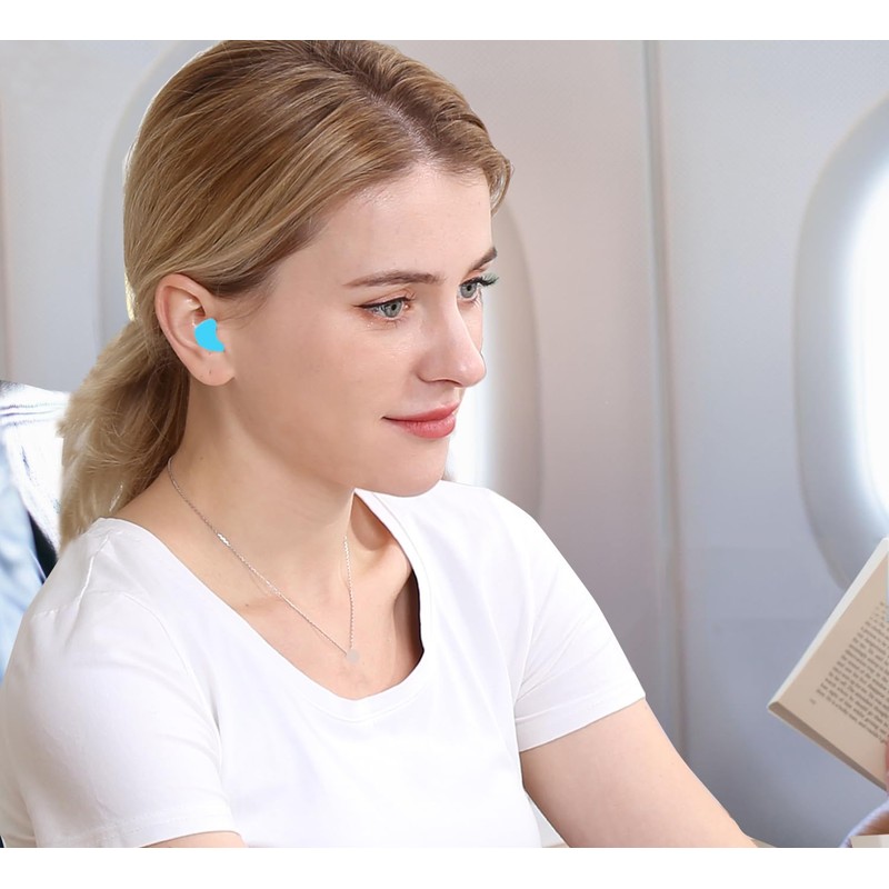 Ear Plugs for Sleeping, 16 Moldable Noise Cancelling Silicone Earplugs