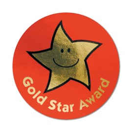 Gold Star Metallic Star Stickers (38mm). Bulk Pack of 120 stickers.