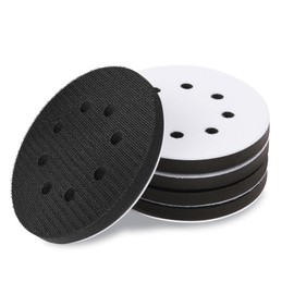 5 Packs 5 Inch Foam Sanding Pads, Flexibility & Durability, Premium 8 Holes Sponge Cushion Buffer Backing Pad, Less Clogging, Hook and Loop Soft Density Interface Pads, Strong Adhesion