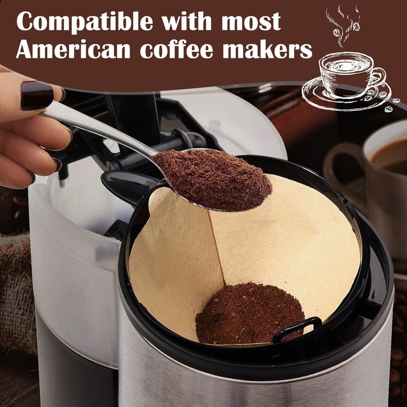 100 Count #4 Cone Coffee Filters 8-12 Cup, Natural Coffee