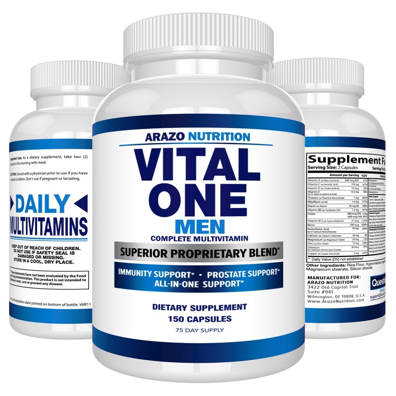 Arazo Nutrition Vital One Multivitamin for Men – Daily Wholefood