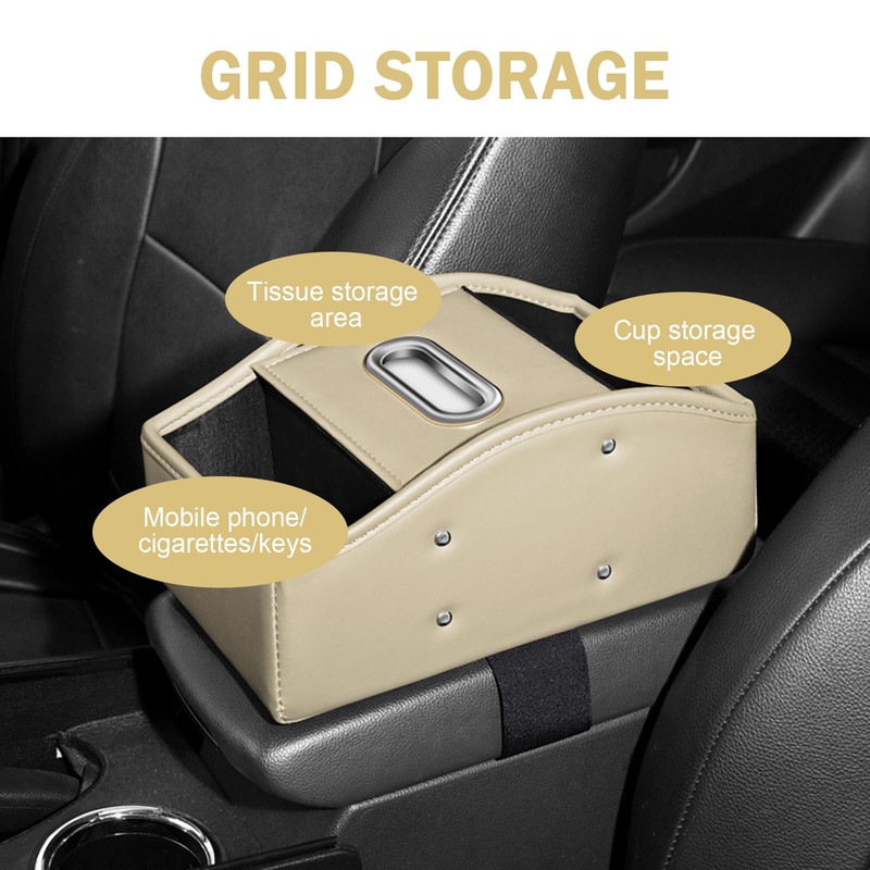 Merdege Armrest Box Storage Box, Multi-Function Center Console Organizer with