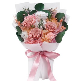 Waipfaru Preserved Flowers, Dusty Flowers Fresh Bouquet with Gift Box, Flowers for Delivery Prime, Mothers Day Flowers That Last 1-3 Years, Forever Flowers for Women Mother Day Anniversary Birthday