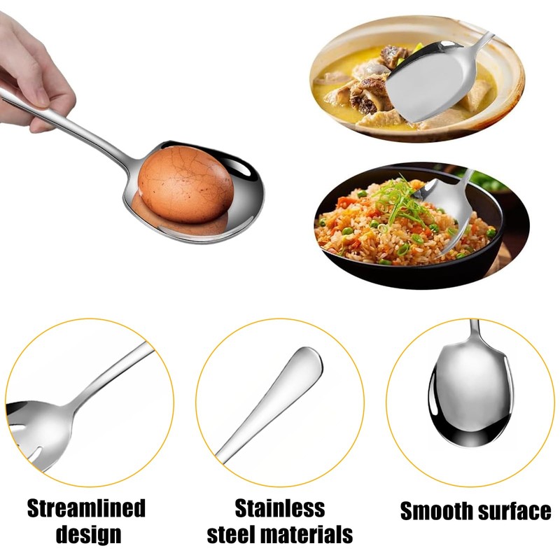 4 Pcs Serving Spoons Large Serving Spoon Slotted Spoons Serving