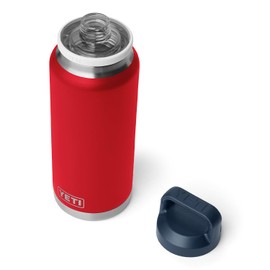 YETI Rambler 36 oz Bottle, Vacuum Insulated, Leakproof, Stainless Steel with Chug Cap, Rescue Red/White/Navy