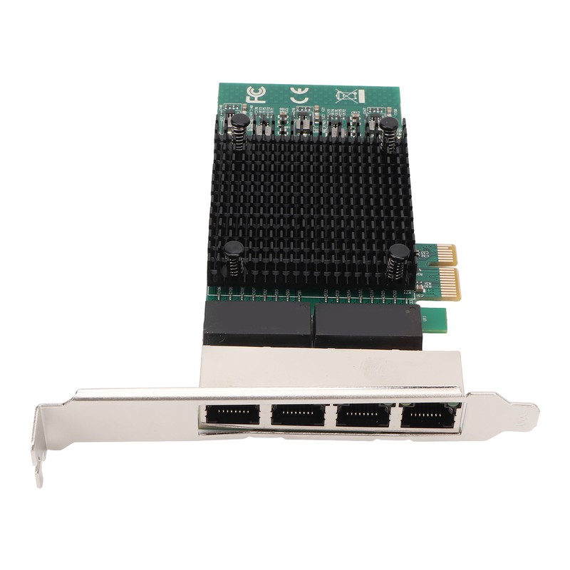 PCIE X1 Ethernet Card 4 Port RJ45 Copper Interface JL82571GB