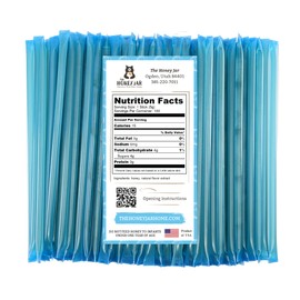The Honey Jar Coconut Flavored Honey Sticks - Pure Honey Straws For Tea, Coffee, or a Healthy snack - One Teaspoon of Flavored Honey Per Stick - Made In The USA with Real Honey - (100 Count)
