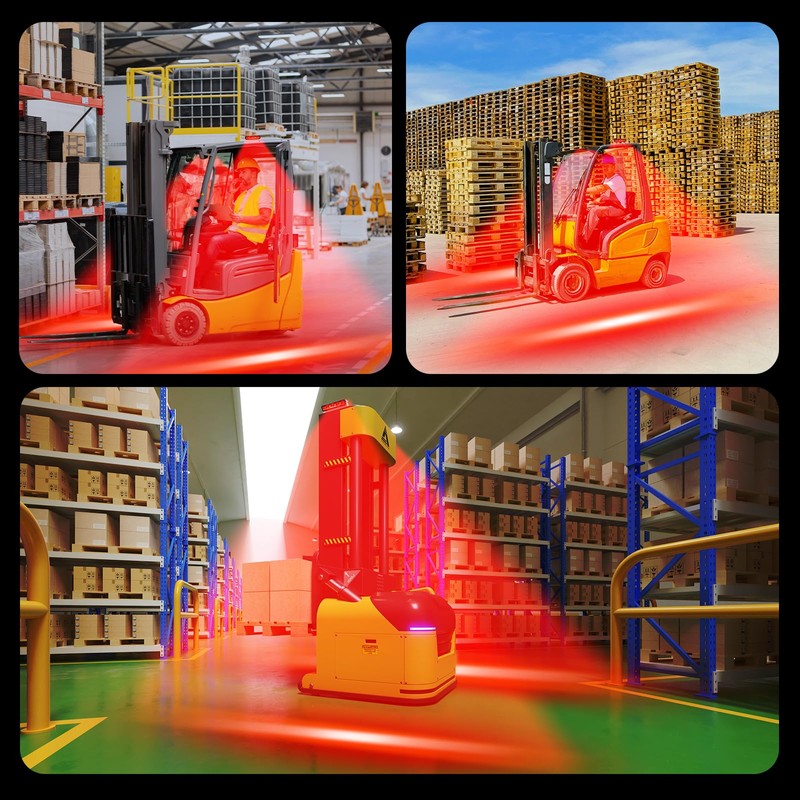 LED forklift light, LED red speed camera side line marker