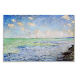 Monet Wall Art Collection The The Sea at Pourville, 1882 Canvas Prints Wrapped Gallery Wall Art | Stretched and Framed Ready to Hang 8X12,