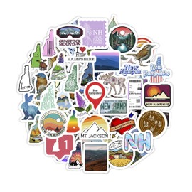 BulbaCraft New Hampshire Sticker for Water Bottle and Laptop - State Souvenirs, Decorations & Gifts, Waterproof Vinyl Decals, Gifts for Women & Men