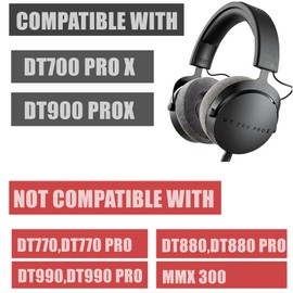 YunYiYi DT700 PRO X Replacement Ear Pads Compatible with Beyerdynamic DT700 Prox DT900 Prox Headphones, Thickened Velour Ear Pads, Ear Cups (Ear Pads)