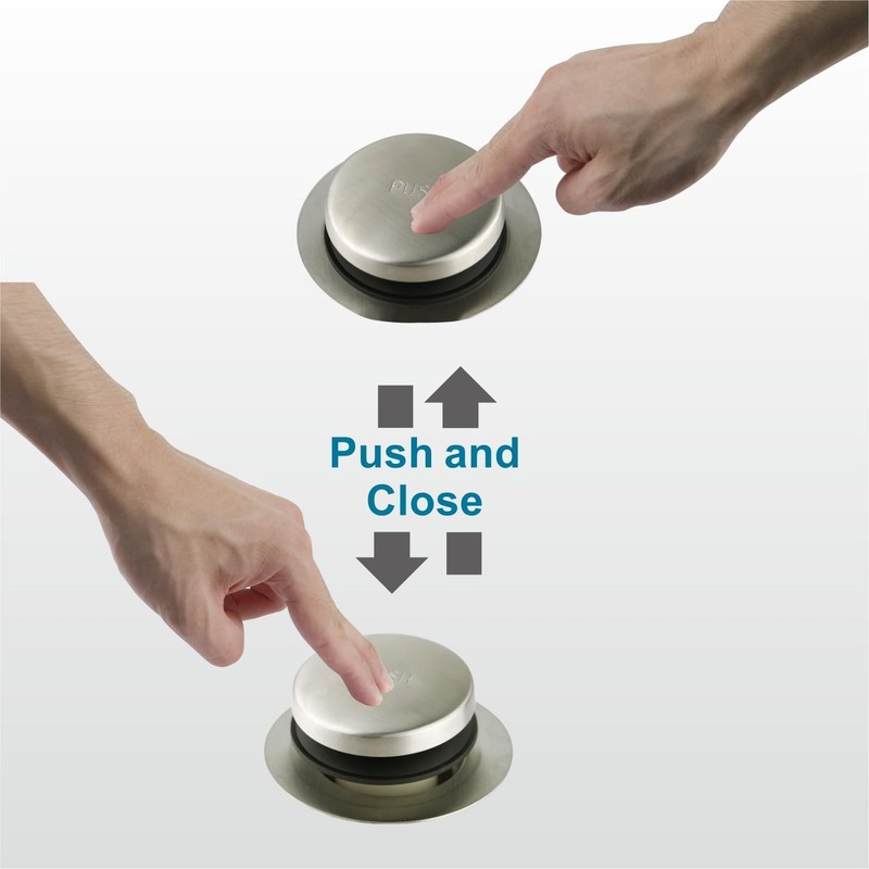 Tubular Bath Tub Drain Kit 1-1/2" with Brushed Tip-Toe Bathtub