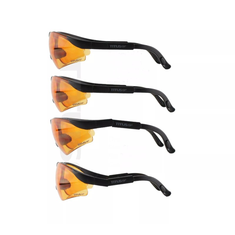 Titus 8 LENS CHANGEABLE SHOOTING SAFETY GLASSES EYE PROTECTION MULTI-LENS