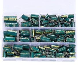 Molence 19 Values 135PCS Aluminum Electrolytic Capacitor Assortment Kit High Frequency 470uF－10000uF 6.3V 16V 25V 35V 50V Capacitors with Storage Box for DIY Projects