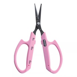 Saboten Fluorine Coated Round Tip Straight Blade Trimming Scissors Pink (PT-3)
