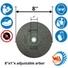 WA 8" Inch Bench Grinding Wheel, High-Density Nylon Fiber Silicon