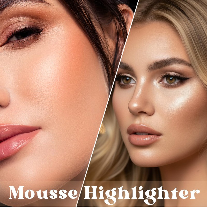 Profusion Cosmetics Whipped Glow Mousse Highlighter – Lightweight Cream Highlighter