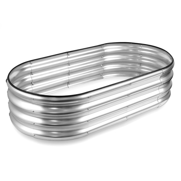 JERIA Raised Garden Bed,Galvanized Raised 4×2×1ft Planter Boxes Outdoor with