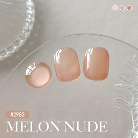 GAOY Nude Jelly Gel Nail Polish, 16ml Sheer Translucent Netural Soak Off Gel Polish, UV Light Cure for Nail Art DIY at Home, 2983 Melon Nude
