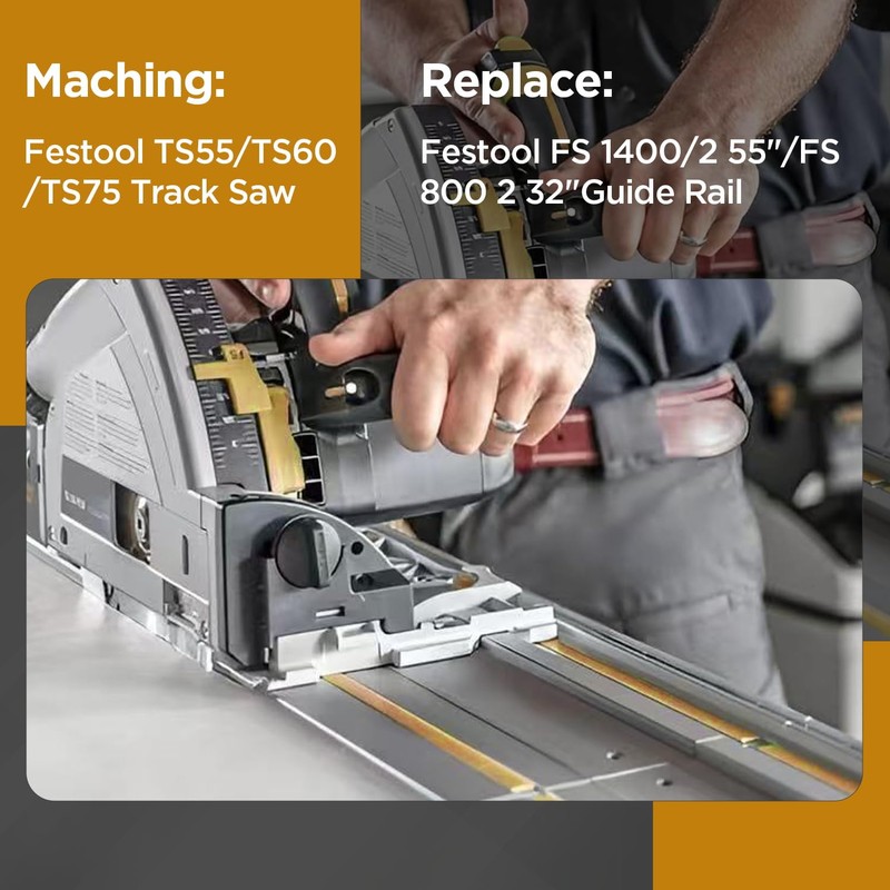64" Track Saw Guide Rail Compatible for Festool Track Saw,