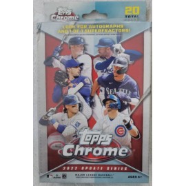 Topps 2022 Topps Update Series Chrome Baseball Factory Sealed Hanger Box! 5 Packs