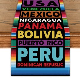 Hispanic Heritage Month Decorations Latin American Table Runner Spanish Classroom Decorations National Hispanic Heritage Month Decorations for Classroom Home