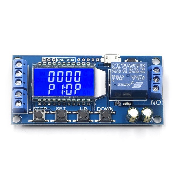 YMS PARTS Time Delay Relay Timer Delay Controller Module DC 5V-24V Delay Circuit Off Cycle Timer 0.01s-9999mins (1)