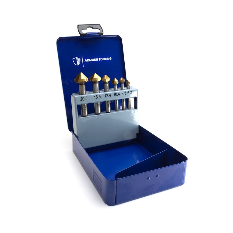 ARMOUR TOOLING - 6 piece countersink drill bit set -