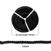 Black Cotton Rope (1/2 in x 100 ft) Soft Cotton