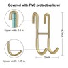 Haitis 4 Pack Over Shower Glass Door Hook, Plated Gold,