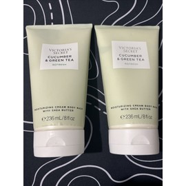Victoria's Secret 2 VICTORIAS SECRET CUCUMBER & GREEN TEA REFRESH MOISTURIZING CREAM BODY WASH 8oz