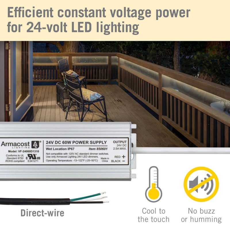 Armacost Lighting 60 Watt Standard Wet Location LED Driver 24V