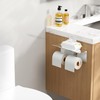 FORIOUS Toilet Paper Holder with Shelf, 304 Stainless Steel Wall