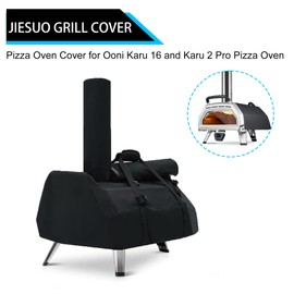 Jiesuo Pizza Cover for Ooni Karu 16 and Karu 2 Pro Pizza Oven, Heavy Duty Waterproof Pizza Maker Cover with Seperate Chimney Bag