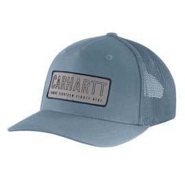 Carhartt Men's Rugged Flex Canvas Mesh-Back 1889 Patch Cap, Thundercloud