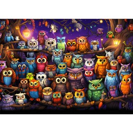 HUADADA Puzzle 1000 Piece Puzzle 1000 Pieces Adult Owl Classic Puzzles Gift