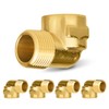 5PACK GUOFIS Barstock Street Elbow,3/4" Male NPT to 3/4" Female