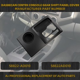 Dasbecan Black Center Console Shifter Bezel Gear Shift Panel Cover Cup Holder Trim Compatible with Toyota Tacoma 2005-2015, Gear Shift Trim Replaces# 58822AD010 58822-AD010