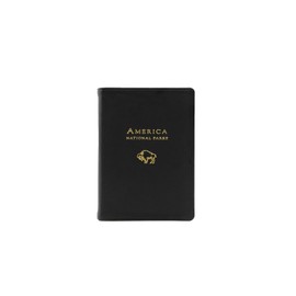 Decorvo U.S. National Parks Journal for Aduts - Genuine Leather Travel Notebook 6 x 4 3/8 inches - Black